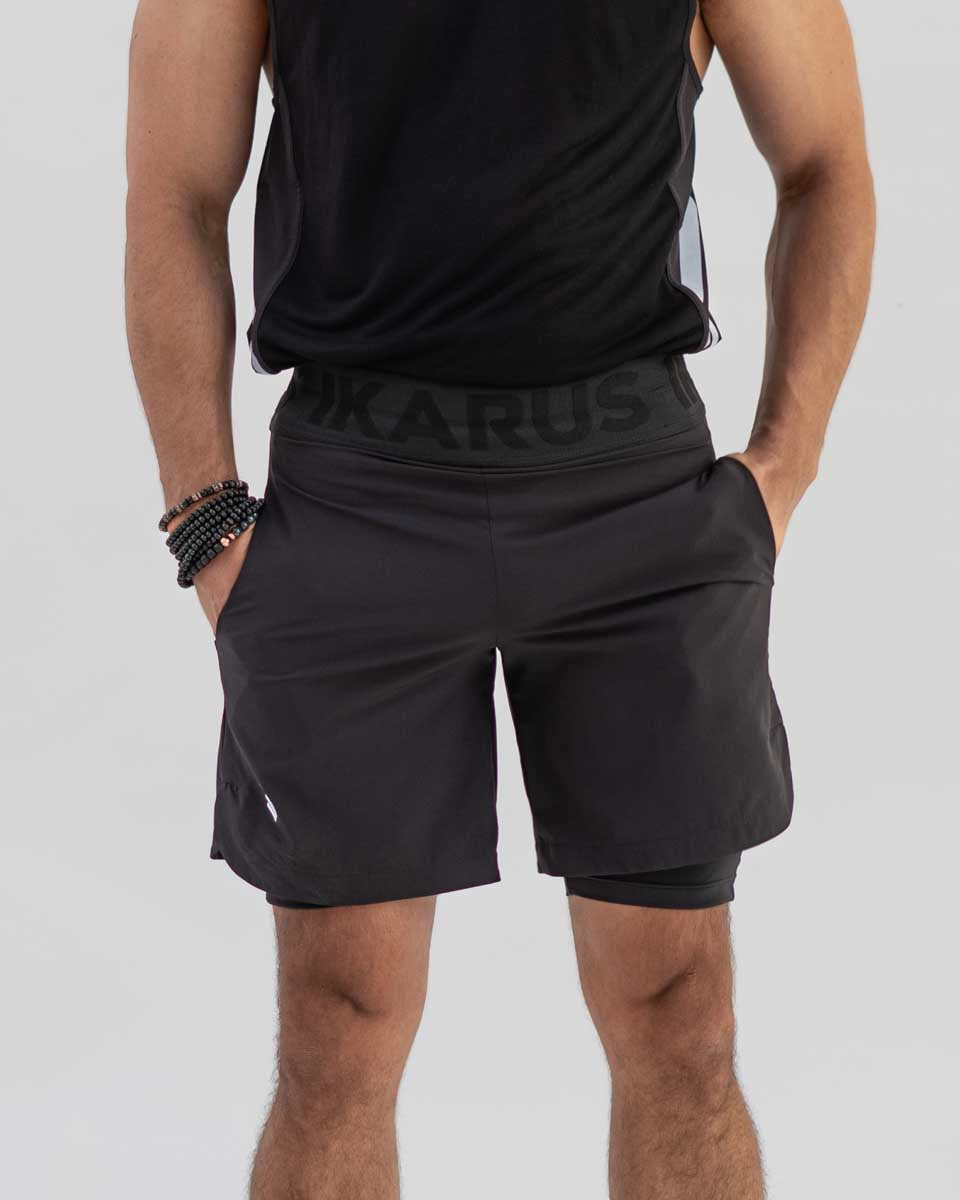 Black shorts workout online