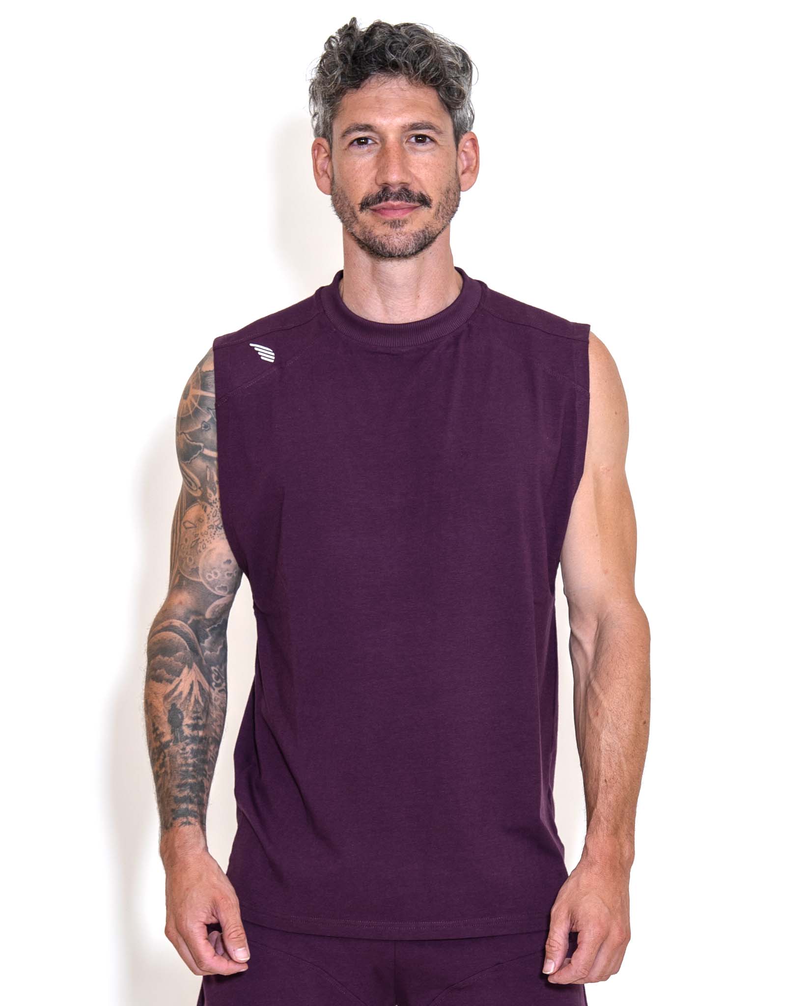 IKARUS MOVEMENT CLOTHING FOR MEN PHOENIX No Sleeve Shirt dark purple IKARUS Sports Lifestyle GmbH