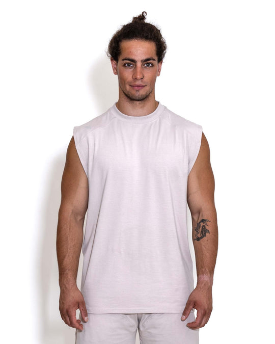 PHOENIX No Sleeve Shirt | silver sand