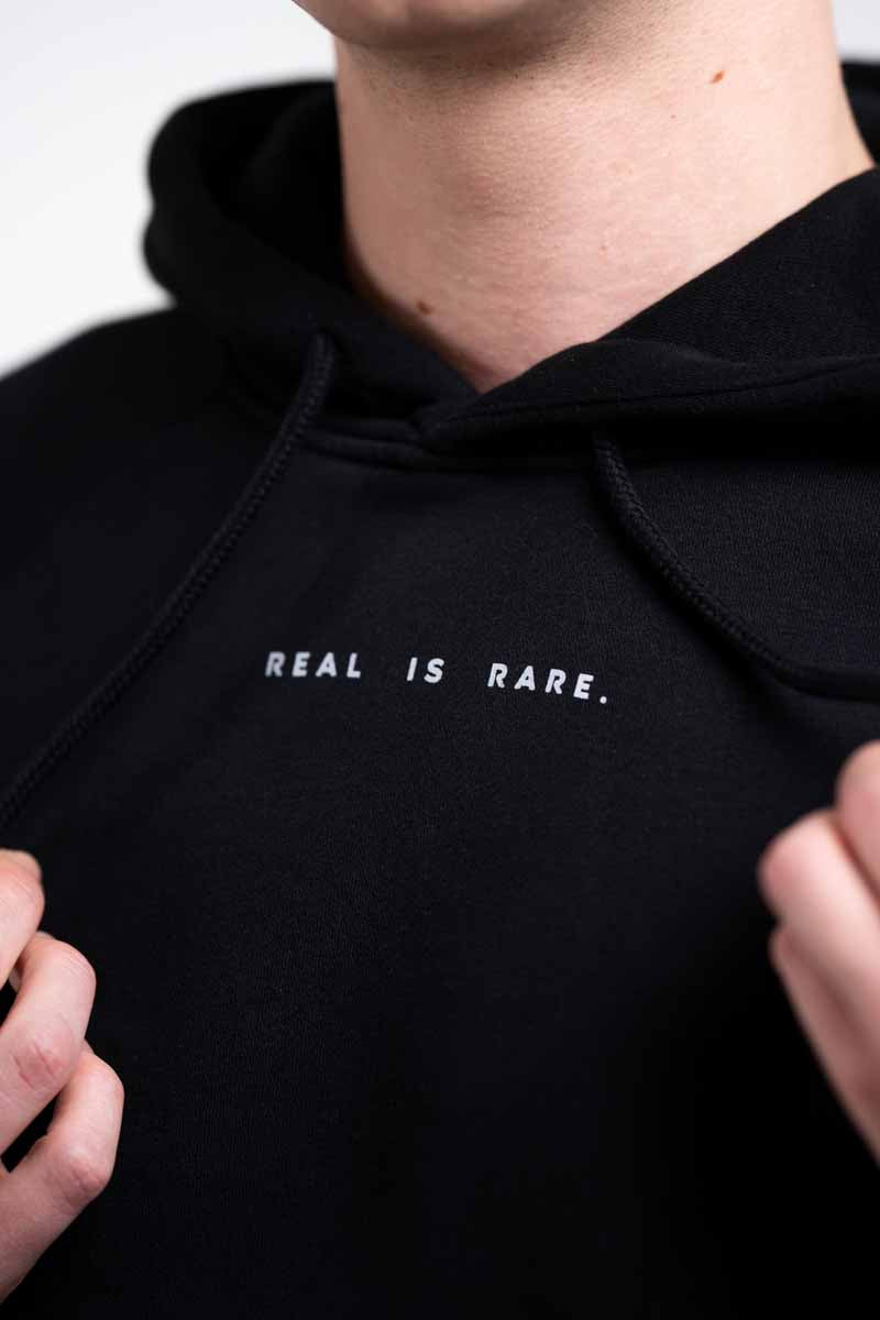 REAL IS RARE Hoodie | black