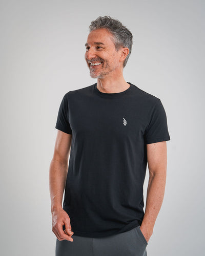 IKARUS Yoga & Sport T-Shirt Herren, Unisex schwarz nachhaltige Materialien