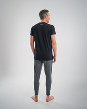 Rückenansicht Lifestyle IKARUS Yoga & Sport T-Shirt Herren, Unisex schwarz nachhaltige Materialien
