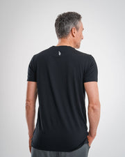 IKARUS T-Shirt SIGNATURE Unisex schwarz fair & nachhaltig produziert Rückseite