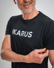 IKARUS T-Shirt SIGNATURE Unisex schwarz fair & nachhaltig produziert Logo