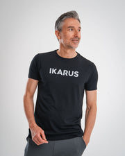 IKARUS T-Shirt SIGNATURE Unisex schwarz fair & nachhaltig produziert Logo frontal