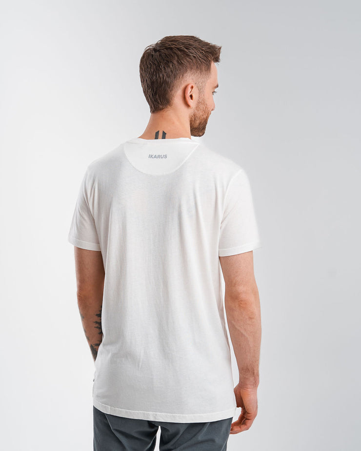 IKARUS Yoga & Sport T-Shirt Herren, Unisex weiß nachhaltig & bequem Rückenansicht