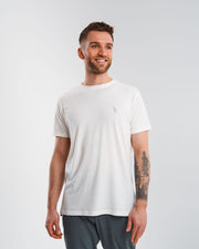IKARUS Yoga & Sport T-Shirt Herren, Unisex weiß nachhaltig & bequem