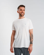 IKARUS Yoga & Sport T-Shirt Herren, Unisex weiß nachhaltige Materialien