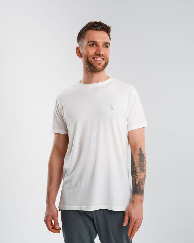 IKARUS Yoga & Sport T-Shirt Herren, Unisex weiß nachhaltige Materialien