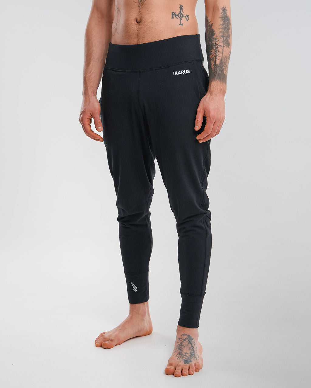 IKARUS Yogahose Herren Die bequemste Hose Jogger schwarz